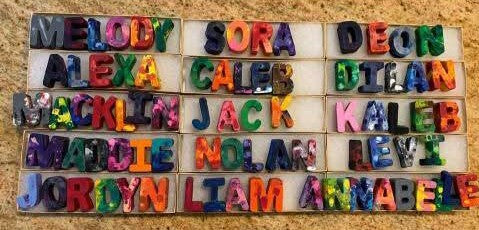 Personalized Letter Crayons