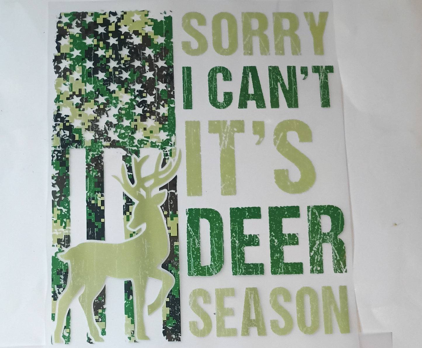 Hunting T-shirt transfers