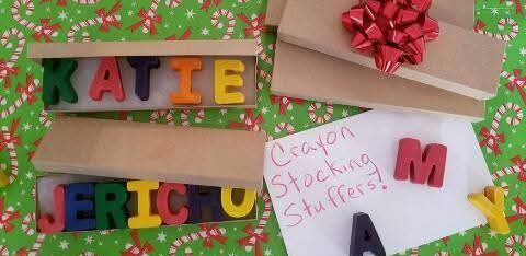 Personalized Letter Crayons