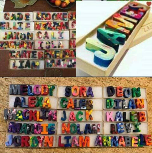 Personalized Letter Crayons