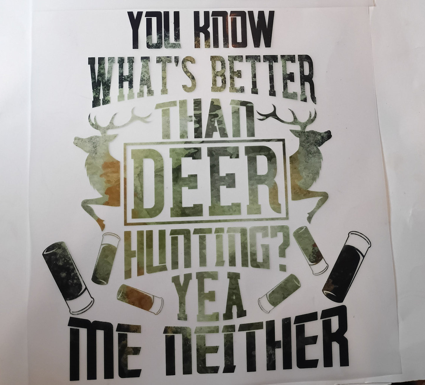 Hunting T-shirt transfers