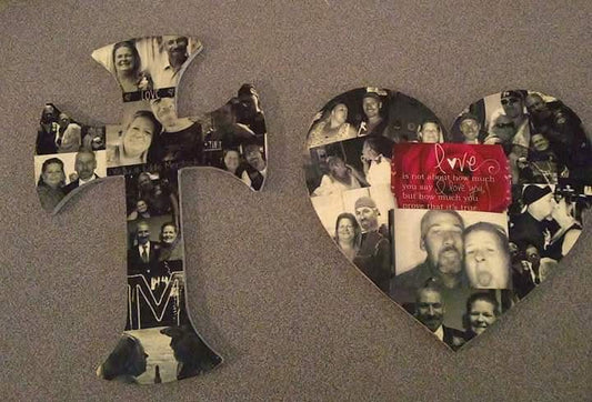 Personalized Picture Cross or Heart