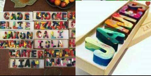 Personalized Letter Crayons