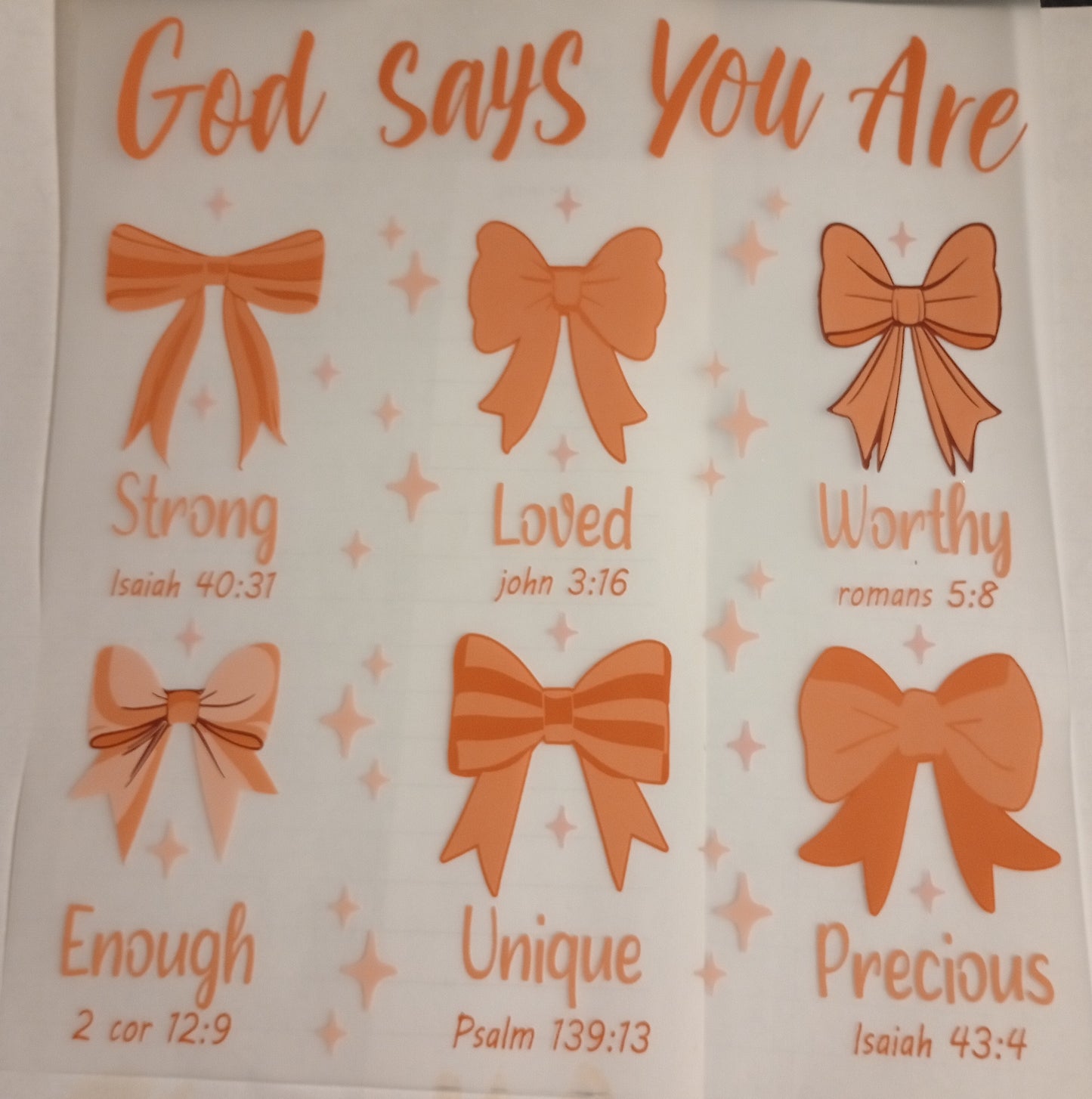 Faith T-shirt transfers